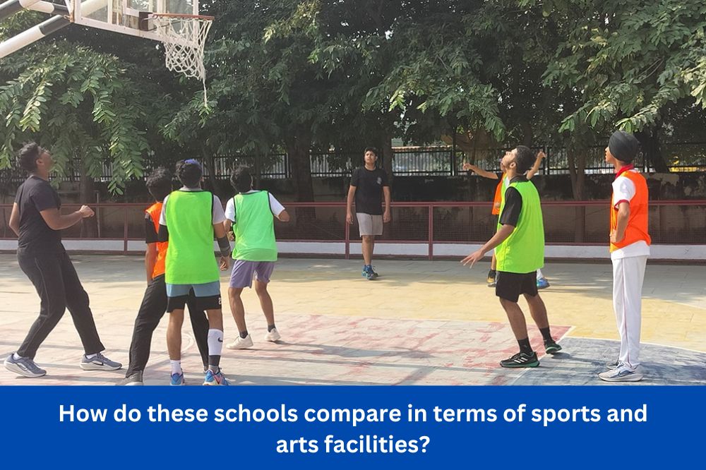 How do these schools compare in terms of sports and arts facilities?
