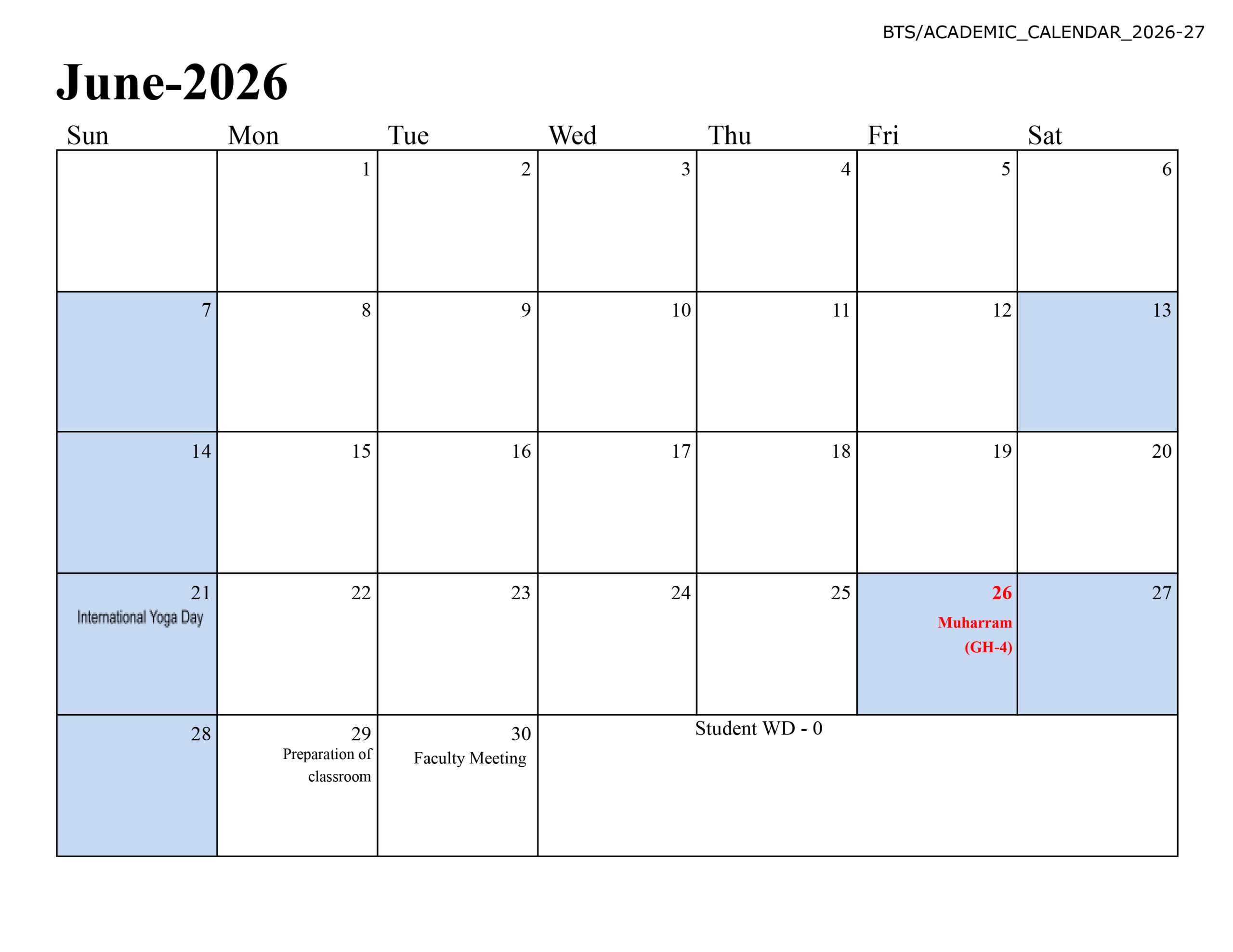Monthly Schedule november-2024
